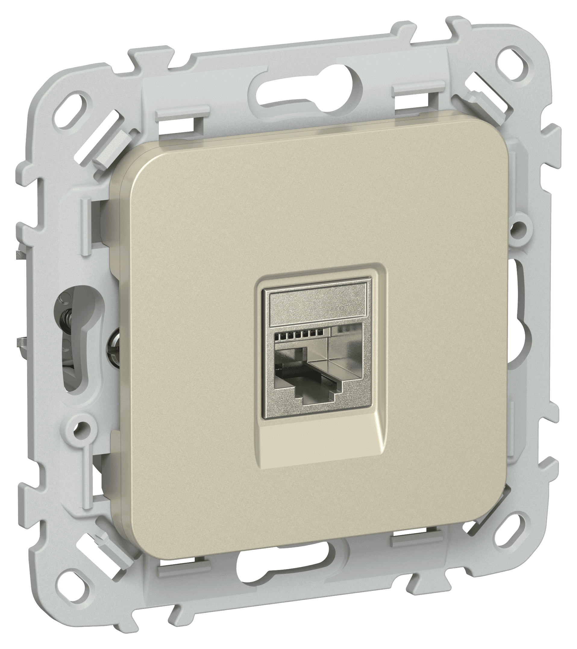 FLITE Розетка компьютерная RJ45 категория 6 STP РК6-1-1-ФлШ шампань IEK