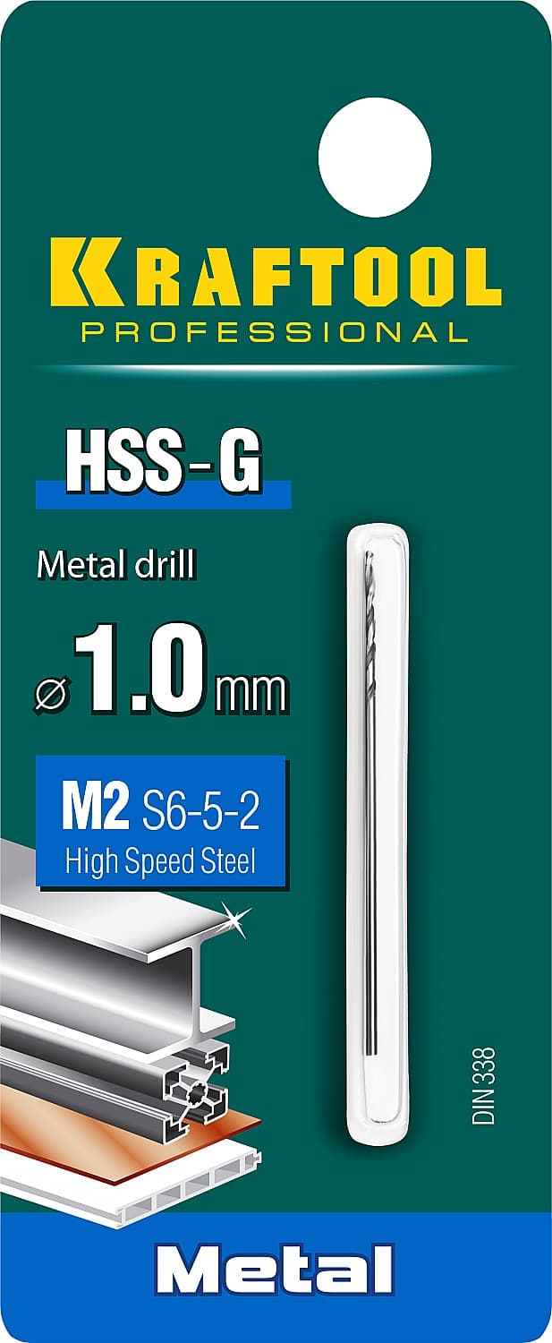 Сверло по металлу 1х40мм, HSS-G, сталь М2(S6-5-2)