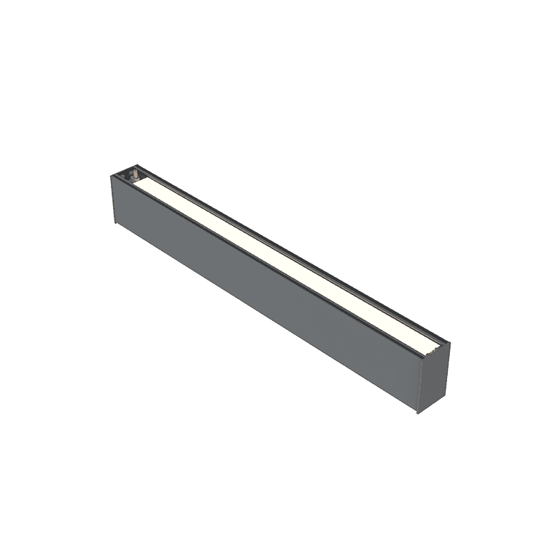 Светильник светодиодный X-line 1 м 20 Вт Up&Down одиночный подвесной 1003x63x100 мм IP40 RAL7045 серый муар Tunable White (3000-6500K) с рассеивателем PRISM с декоративным проводом 2 м и комплектом подвесов 2 м диммируемый по протоколу DALI аварийный автономный постоянного действия