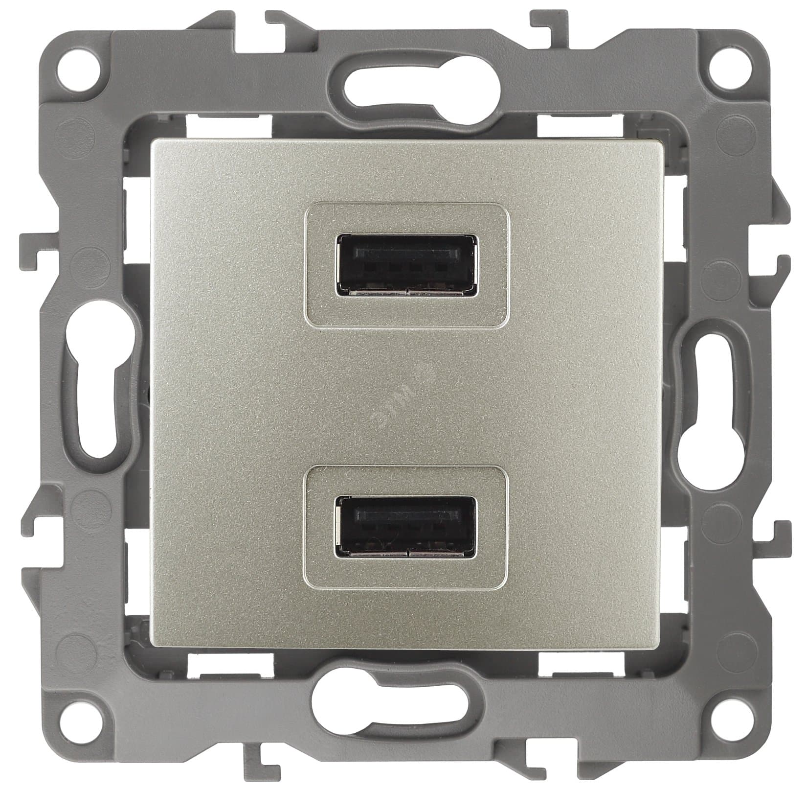 Устройство зарядное USB, 5В-2100мА, Эра12, шампань, 12-4110-04