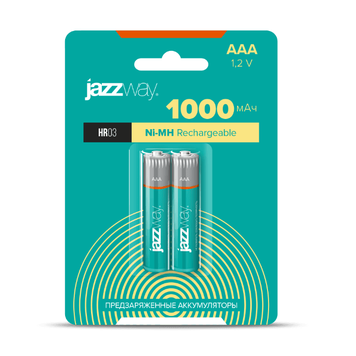 Набор аккумуляторных батарей AAA 1000мАч BL-2