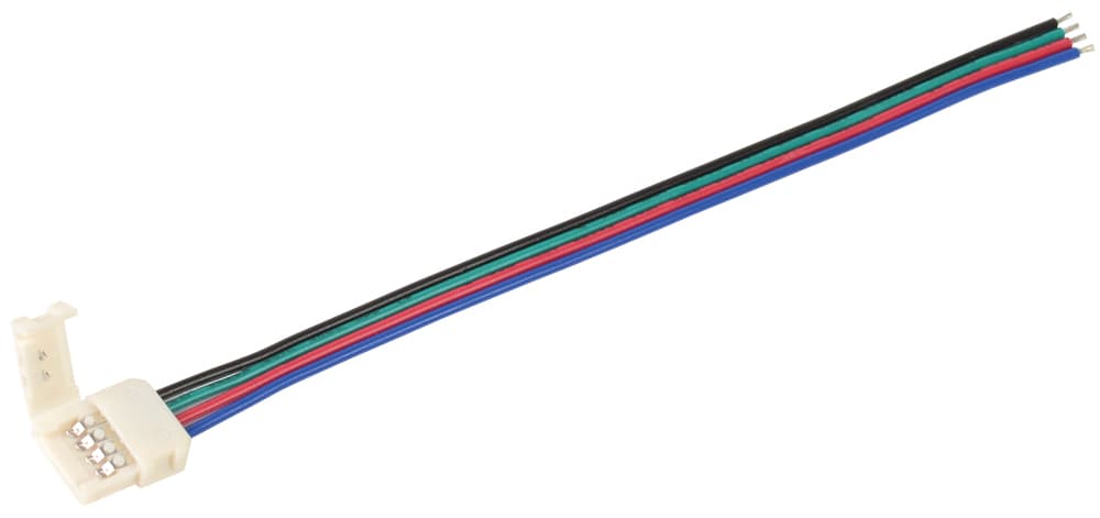 Коннектор 3 шт RGB 10мм (15см-разъем)