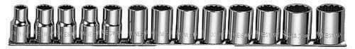 Набор головок торцевых 12-гранных MAXI-DRIVE 1/2''DR на держателе, 10-24 мм, 13 предметов