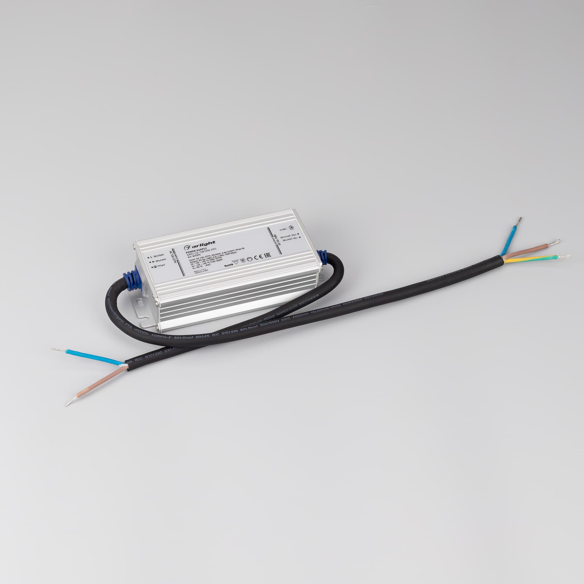 Блок питания ARPV-UH24200-PFC (24V, 8.3A, 200W) (ARL, IP67 Металл, 7 лет)