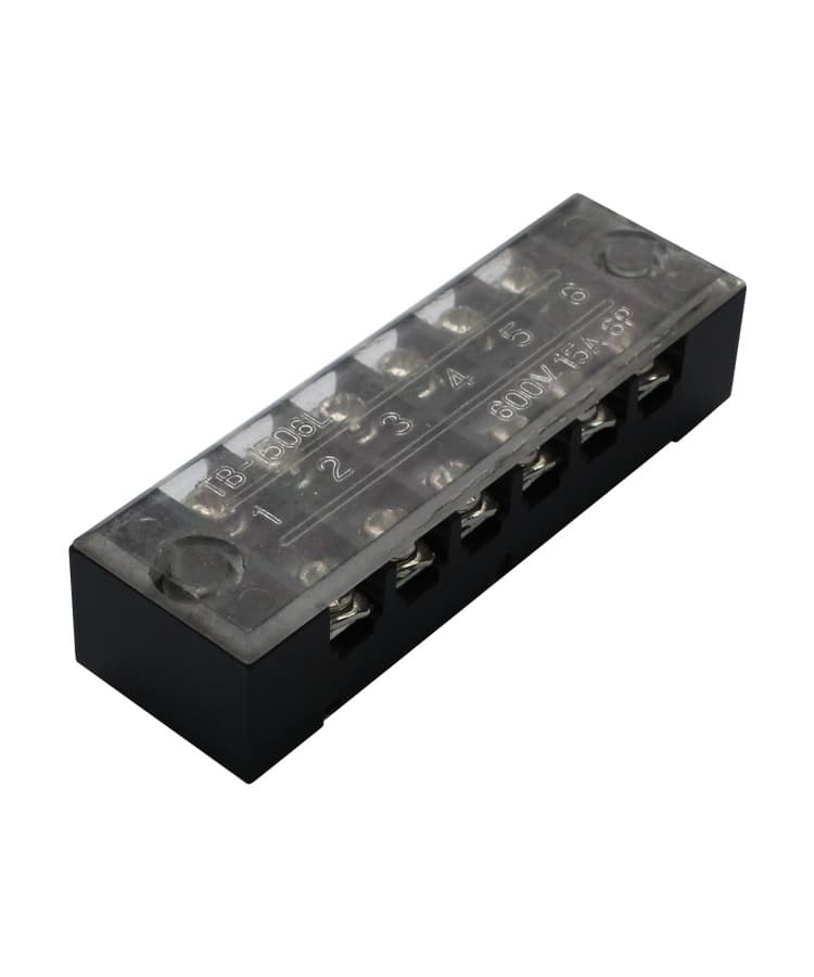 ТВ-1506, 15А, 6 клеммных пар, IP30, блок зажимов