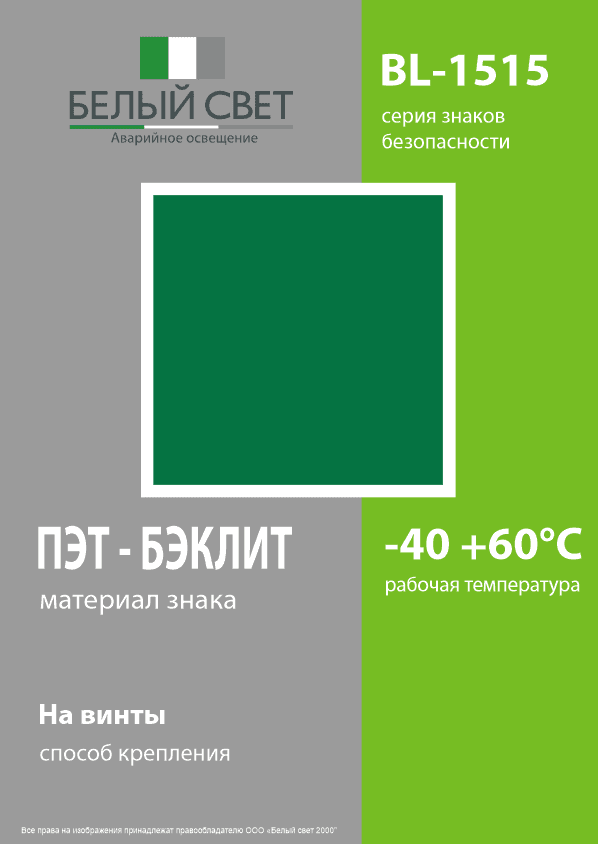 Знак безопасности BL-1515.E0''ФоН''