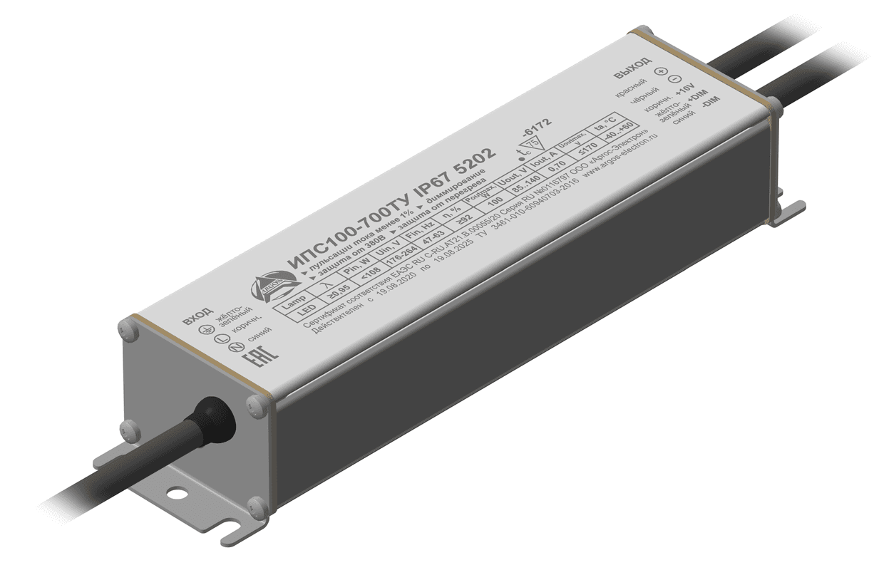 Драйвер светодиодный ИПС100-700ТУ IP67 5202