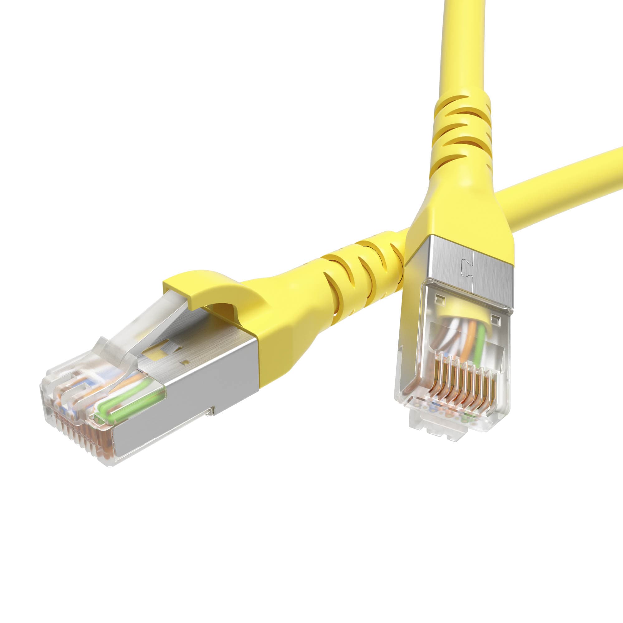 Патч-корд экранированный CAT6 F/UTP 4х2 LSZH желтый 10м