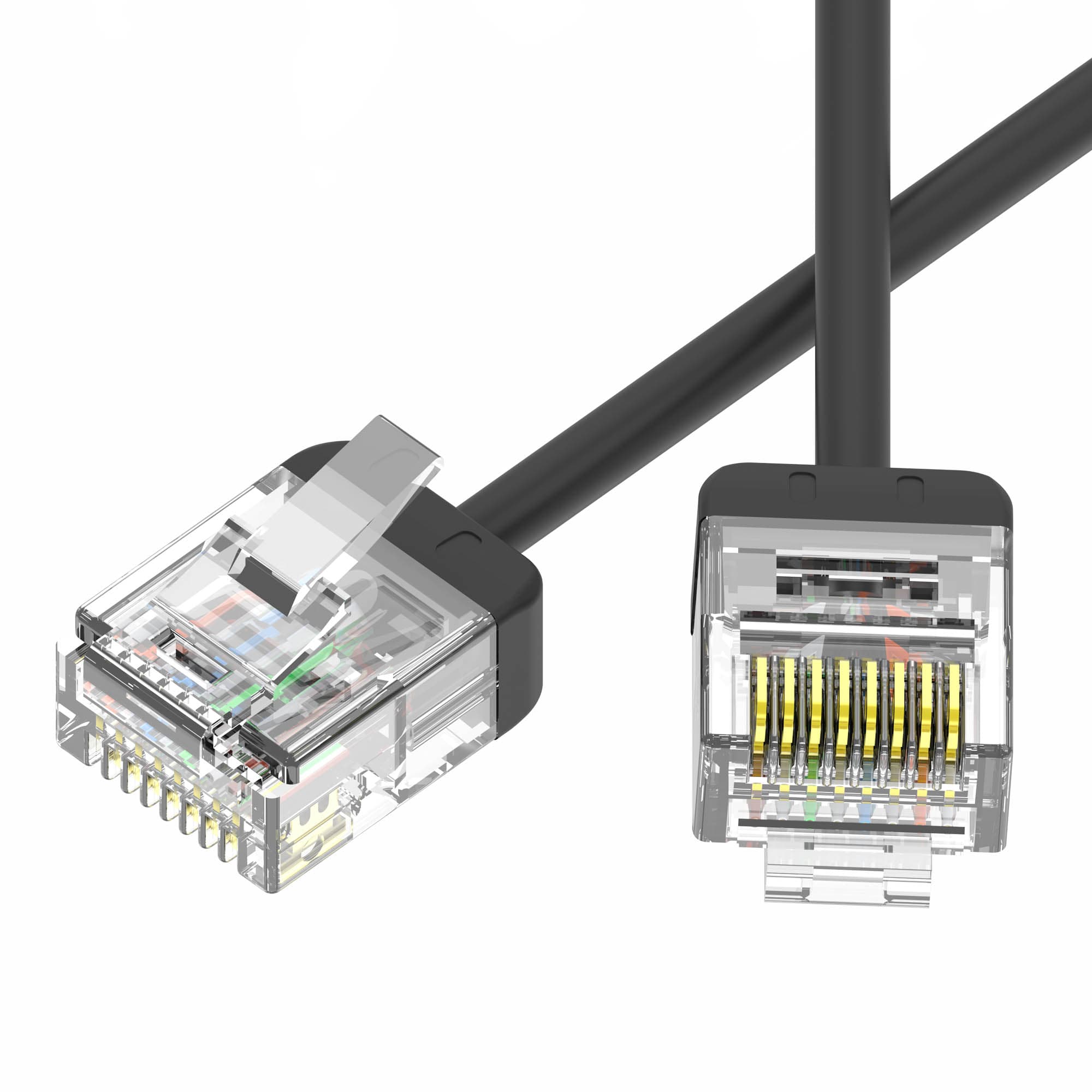 Патч-корд неэкранированный Ultra SLIM CAT6 U/UTP 4х2, 32 AWG, LSZH, чёрный, 2,1м