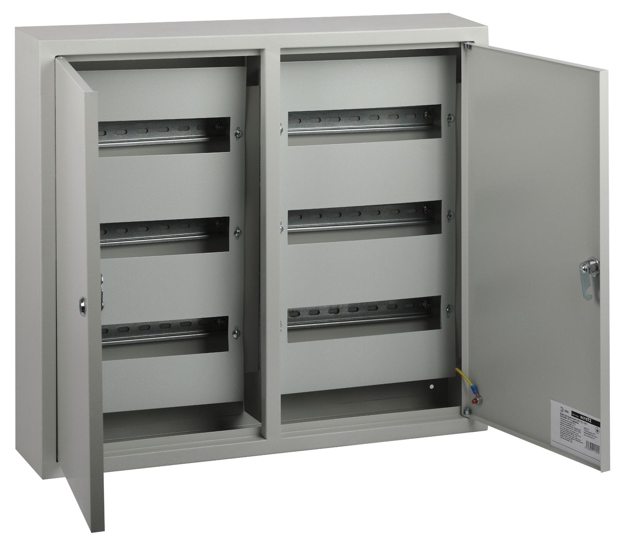 Корпус металлический навесной ЩРН-72 2-х дверный (540х600х120) IP31 УХЛ3 серый