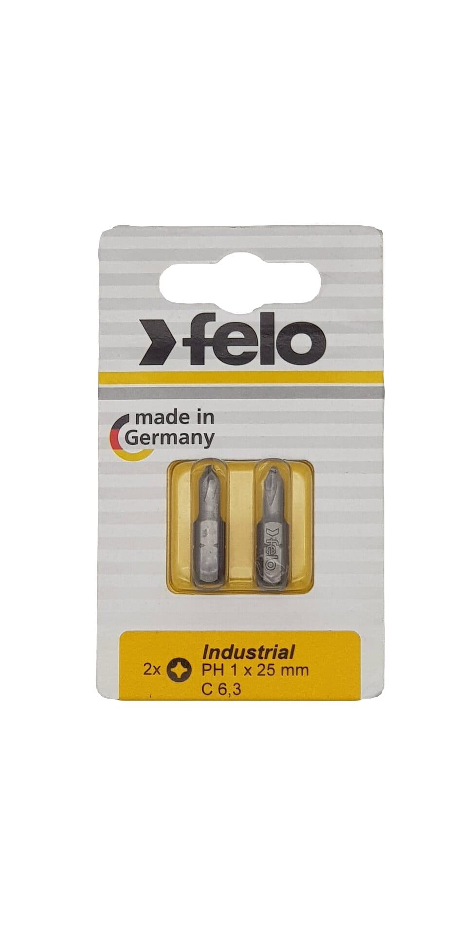 Бита крестовая PH 1X25, серия Industrial, 2 шт в блистере