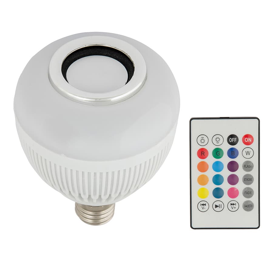 Светильник светодиодный Диско с динамиком и Bluetooth 220В белый ULI-Q340 8W/RGB/E27 WHITE