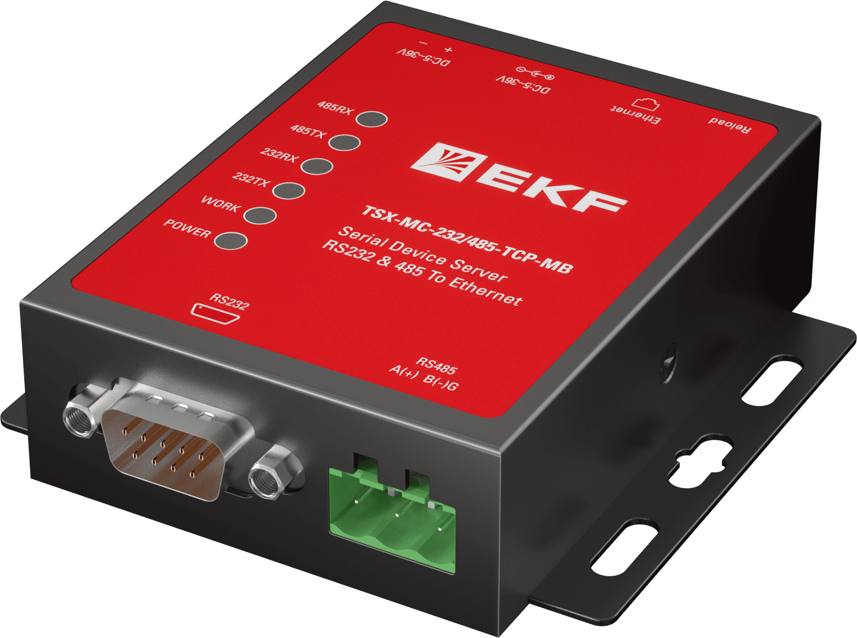 Преобразователь RS-232/485 в Ethernet, Modbus TCP/RTU/ASCII TSX EKF