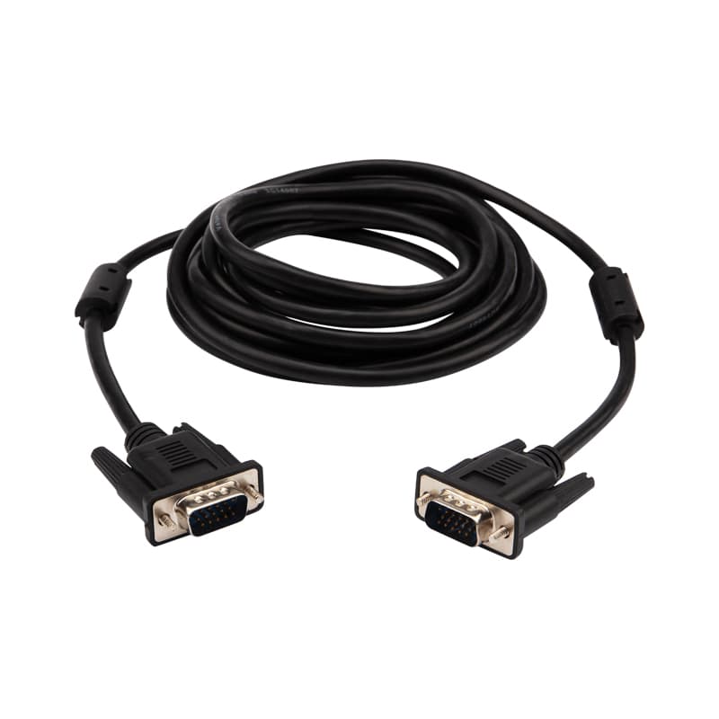 Шнур VGA - VGA с ферритами, 3м., черный