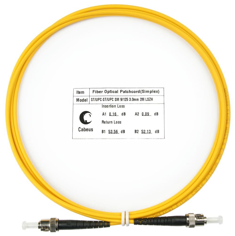 Патч-корд оптический simplex 2м ST-ST 9/125 sm LSZH