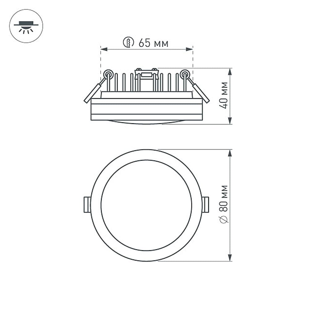 Панель светодиодная LTD-85SOL-5W Warm White IP44 пластик 3 года