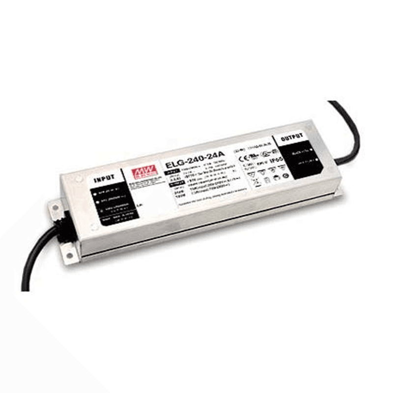 Драйвер 240Вт 24V для светодиодной ленты Meanwell ELG-240-24A-3Y IP65 244x71x37.5 мм