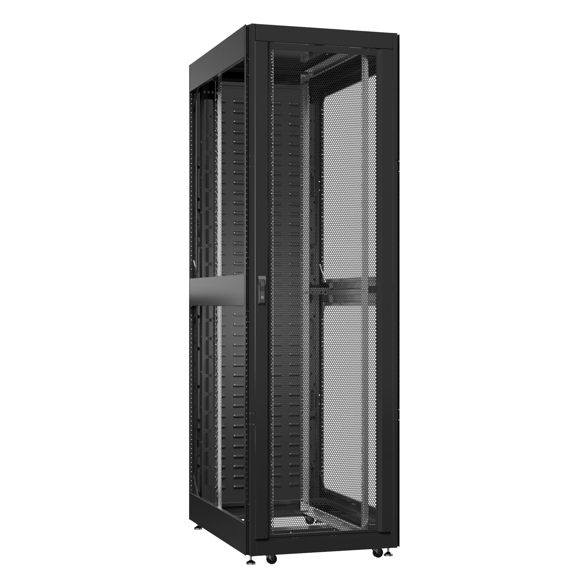 Шкаф серверный 42U 800х1200 передняя дверь: двустворчатая глухой металл IP51. задняя дверь: протект IP41. боковые панели: без. цвет: черный RAL9005 