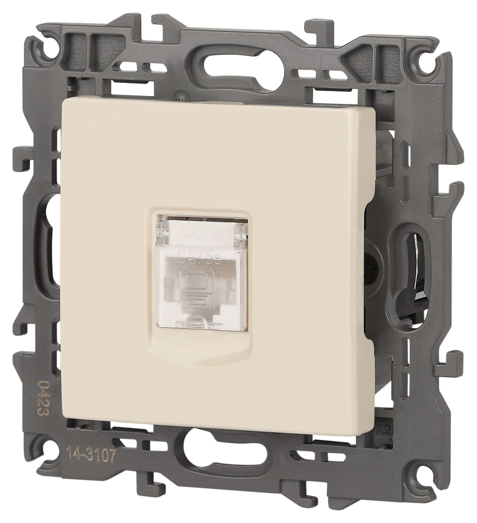 Розетка RJ45, Эра Elegance, сл.кость, 14-3107-02
