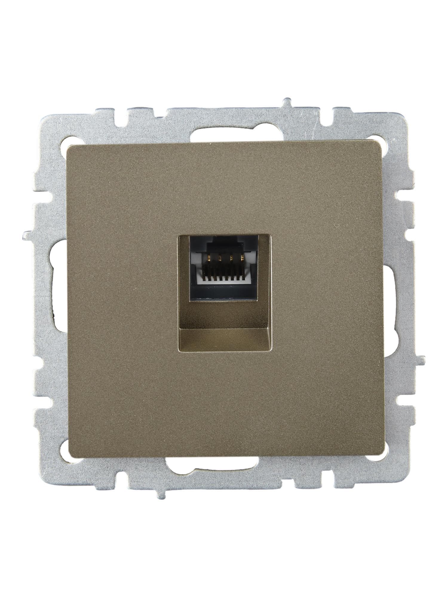 BRITE Розетка компьютерная RJ45 кат.6 РК11-БрШ шампань IEK