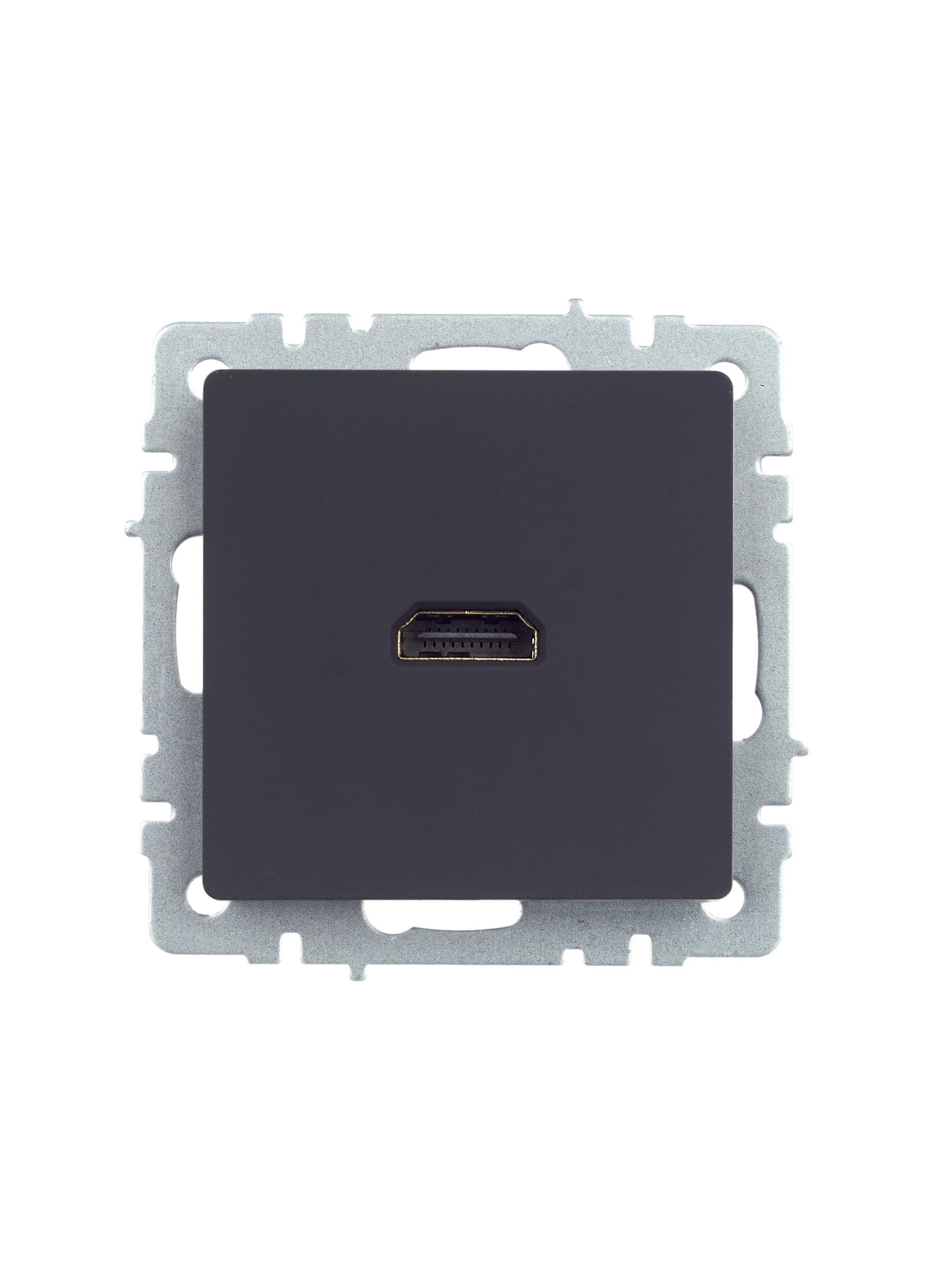 BRITE Розетка HDMI РHDMI-0-БрГ графит