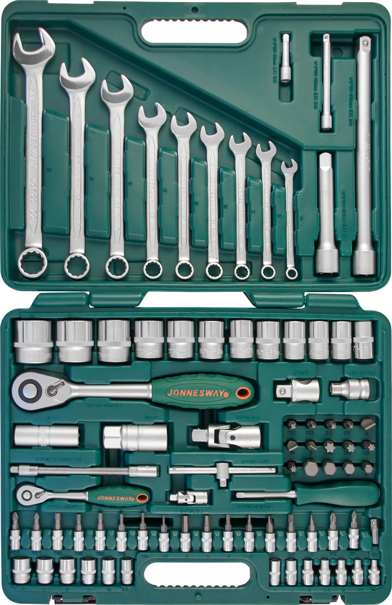 Набор инструмента универсальный 1/4'', 1/2''DR, 82 предмета