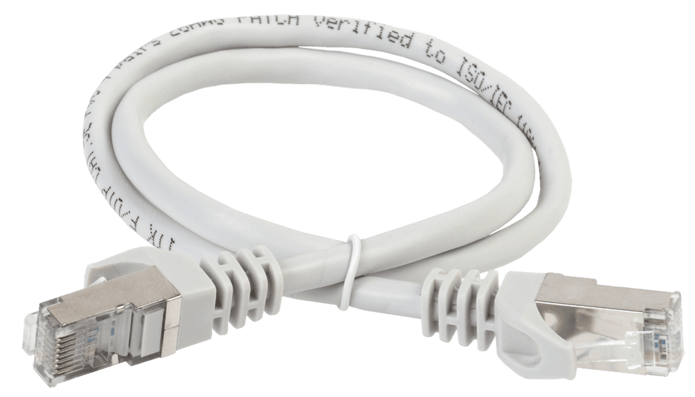 Патч-корд категория 6 FTP 0.5м PVC серый