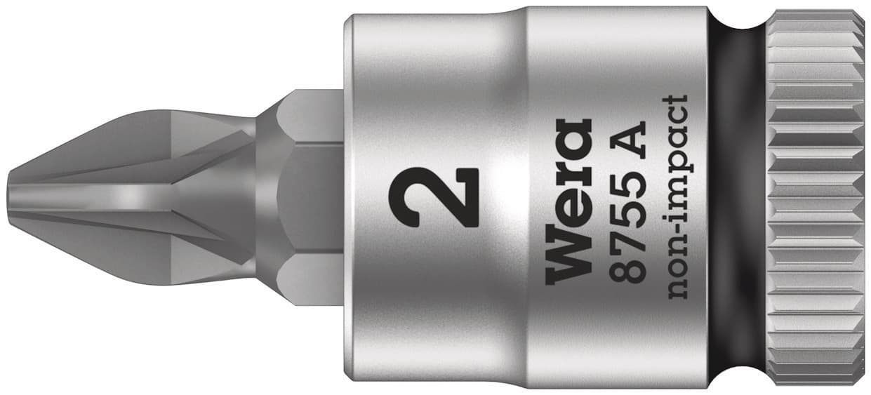 Головка торцевая 8755 A PZ Zyklop со вставкой Pozidriv DR 1/4 PZ 2X28 мм