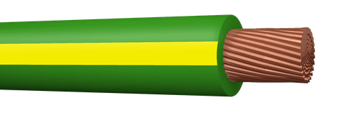 Провод монтажный гибкий TOPFLEX V-K H07V-K 1х35 желто-зеленый