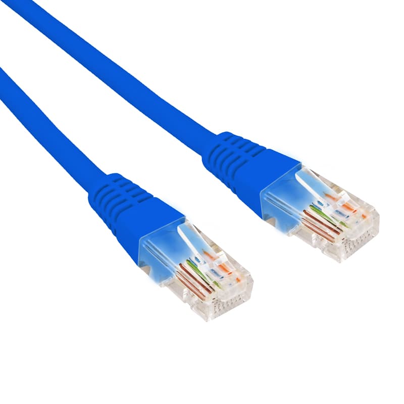Патч-корд U/UTP, CAT 5e, RJ45-RJ45, 26AWG, LSZH, синий, 2м,