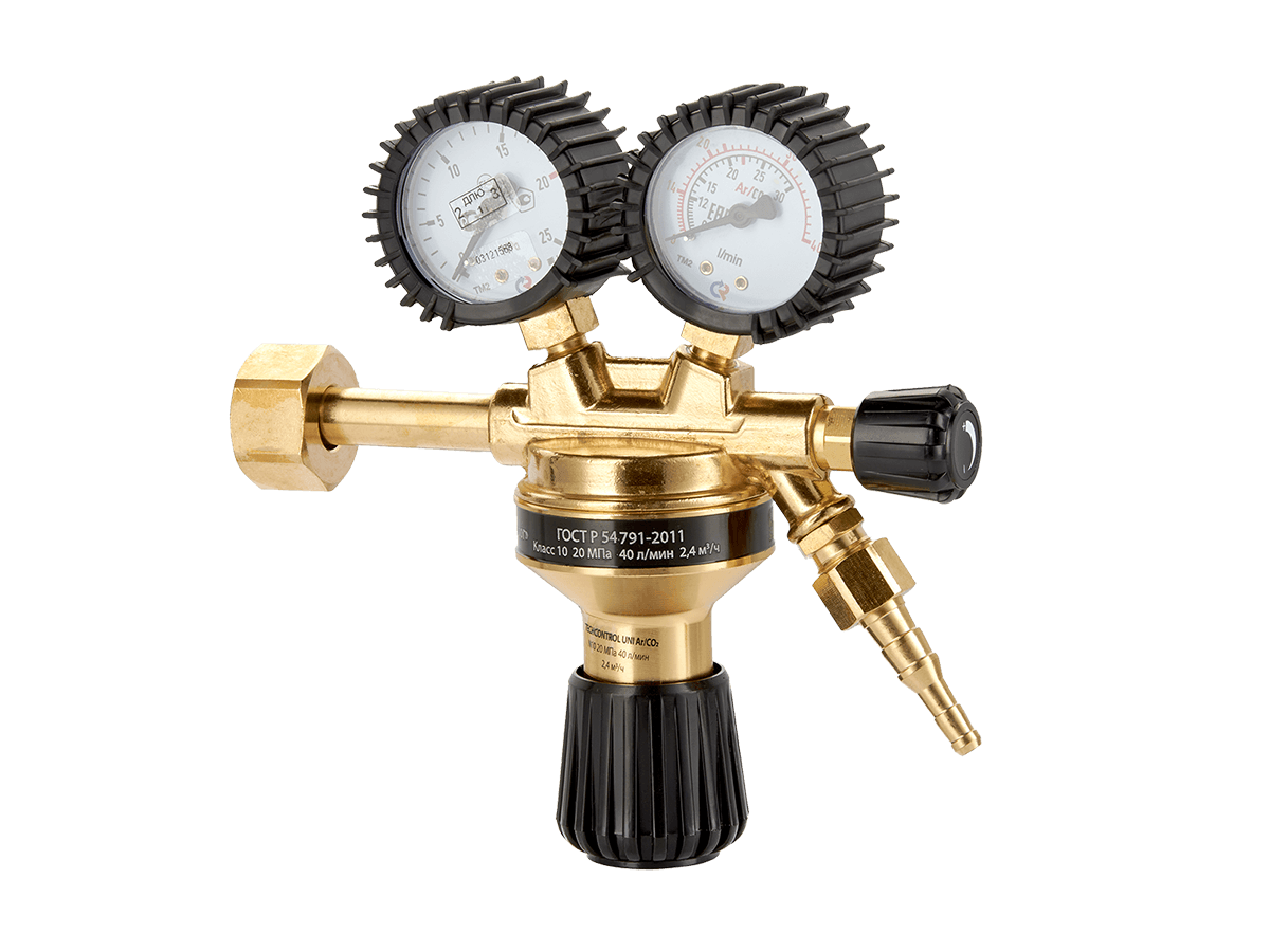 Регулятор расхода газа универсальный Сварог ТECH CONTROL UNI AR/CO2 (ArR-128), манометры с поверкой