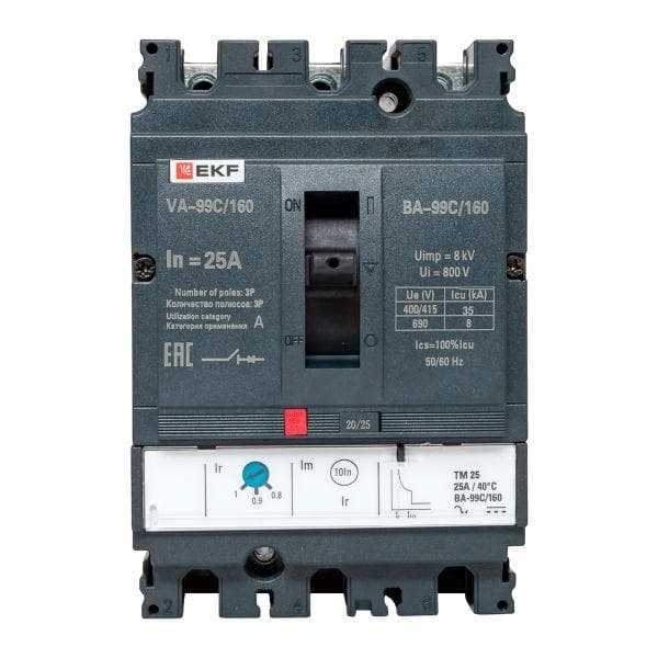 Выключатель автоматический ВА-99C (Compact NS) 160/25А 3P 35кА PROxima