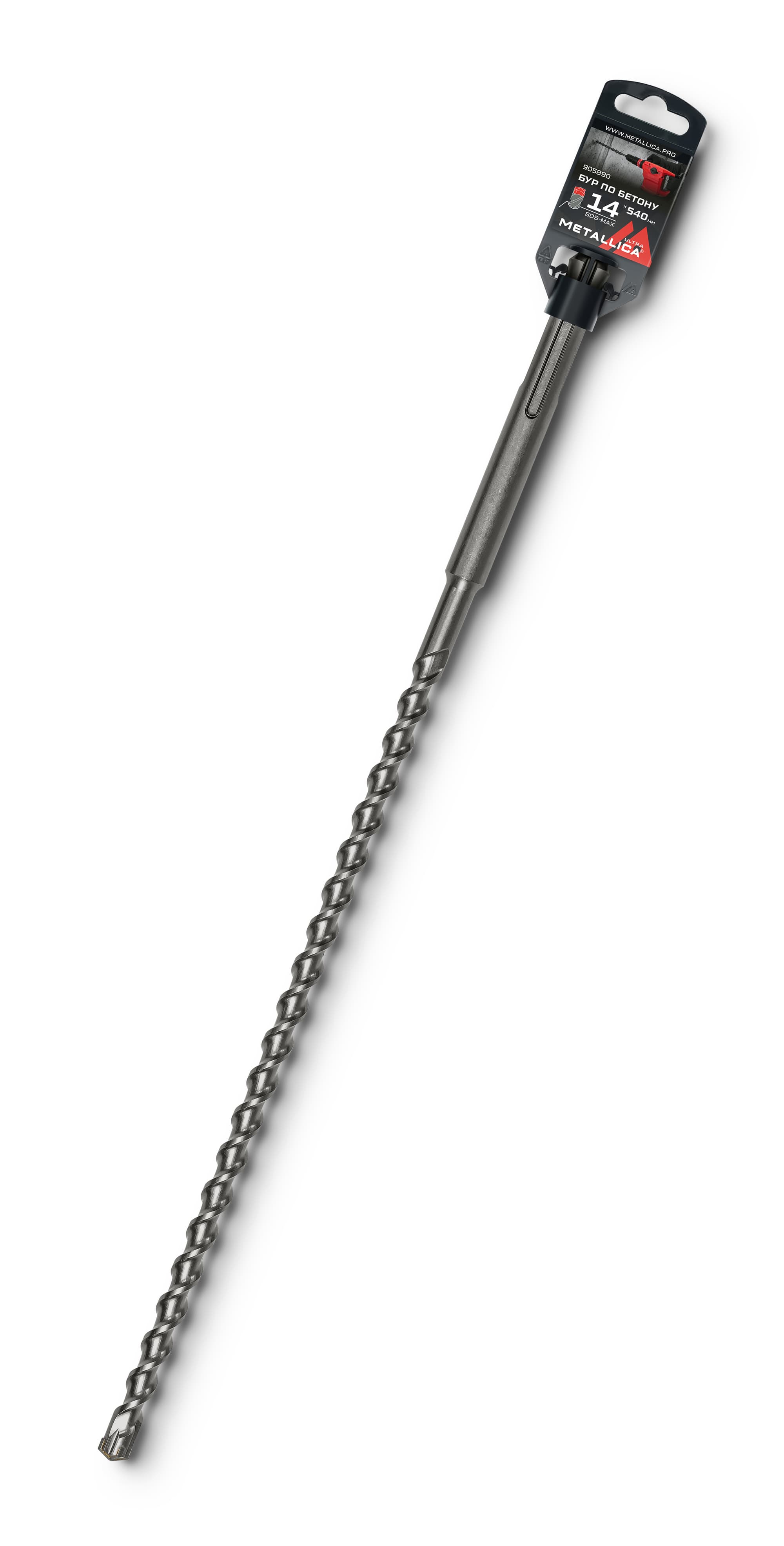 Бур по бетону SDS-max 14 х540/400 мм, Х-напайка, 2 спирали