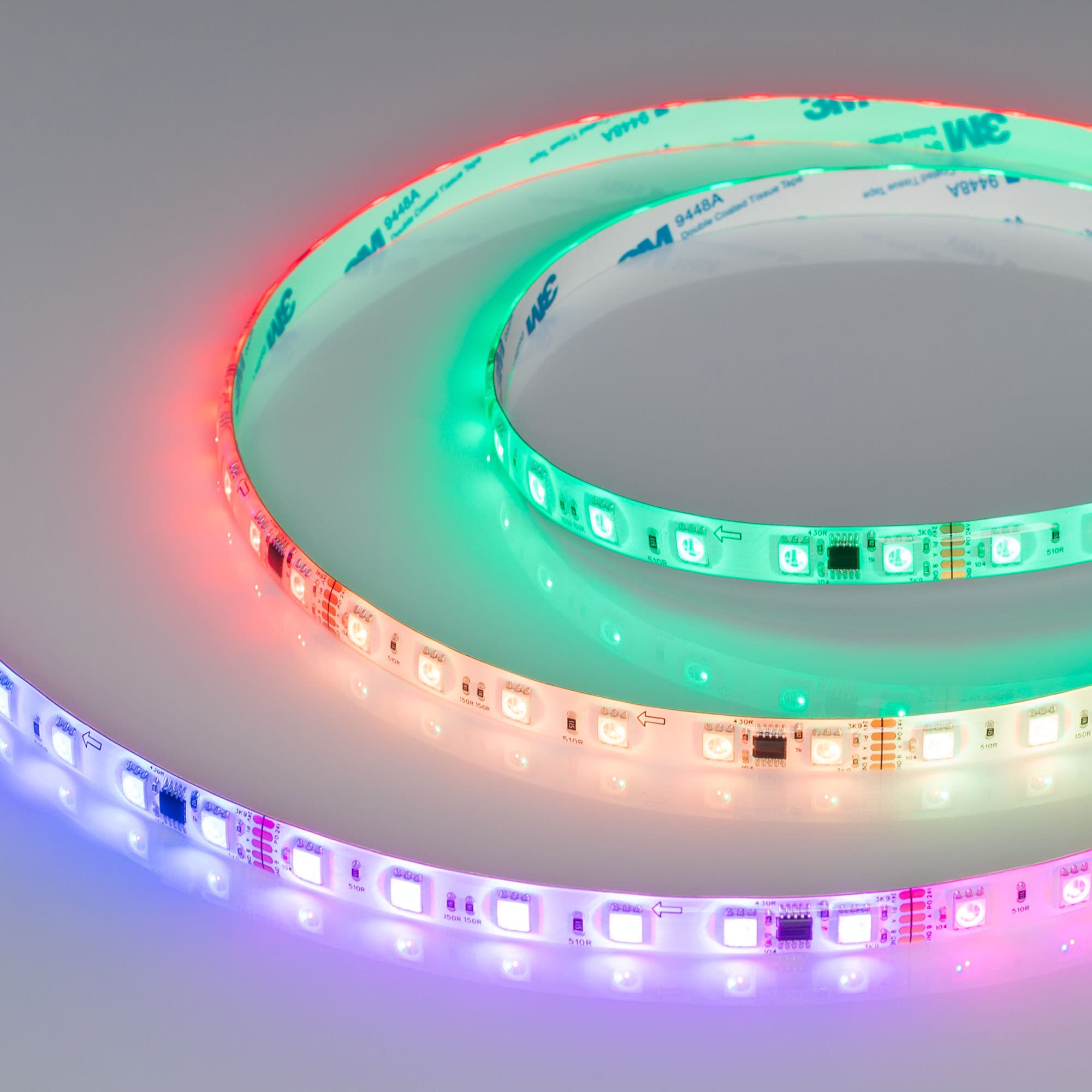 Лента светодиодная 14 Вт/м 24В IP65 RGB 60LED/м DMX-B60-10-15mm SMD 5060 5 м