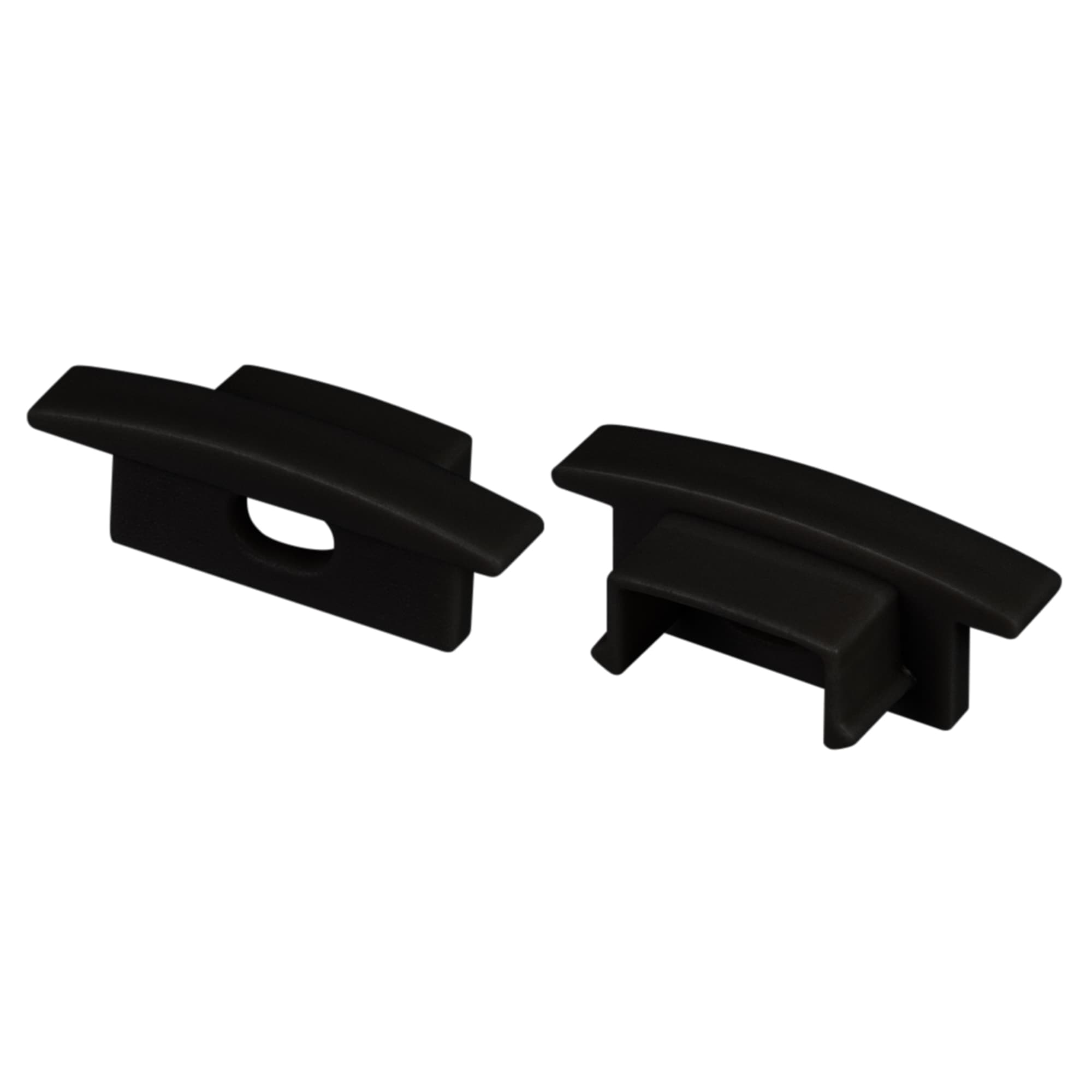Заглушка LINE-2308-F BLACK с отверстием (пластик)