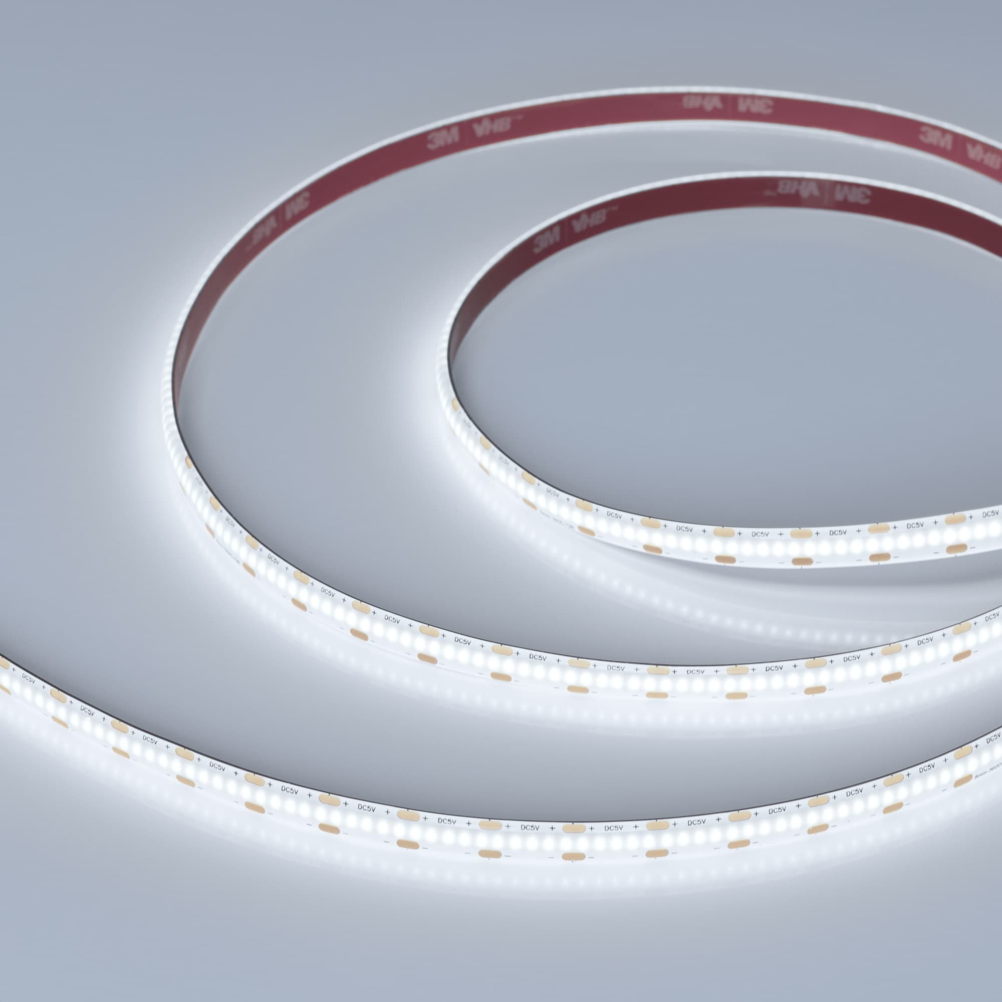 Лента светодиодная 5 Вт/м 5В IP65 6000K 360LED/м COB-X360-8mm CSP 5 м