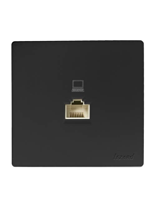 LETO Розетка компьютерная чёрный бархат  Lezard  752-4200-139
