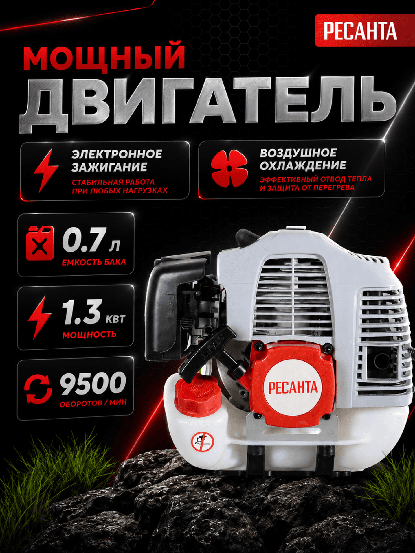 Триммер бензиновый БТР-1300Р