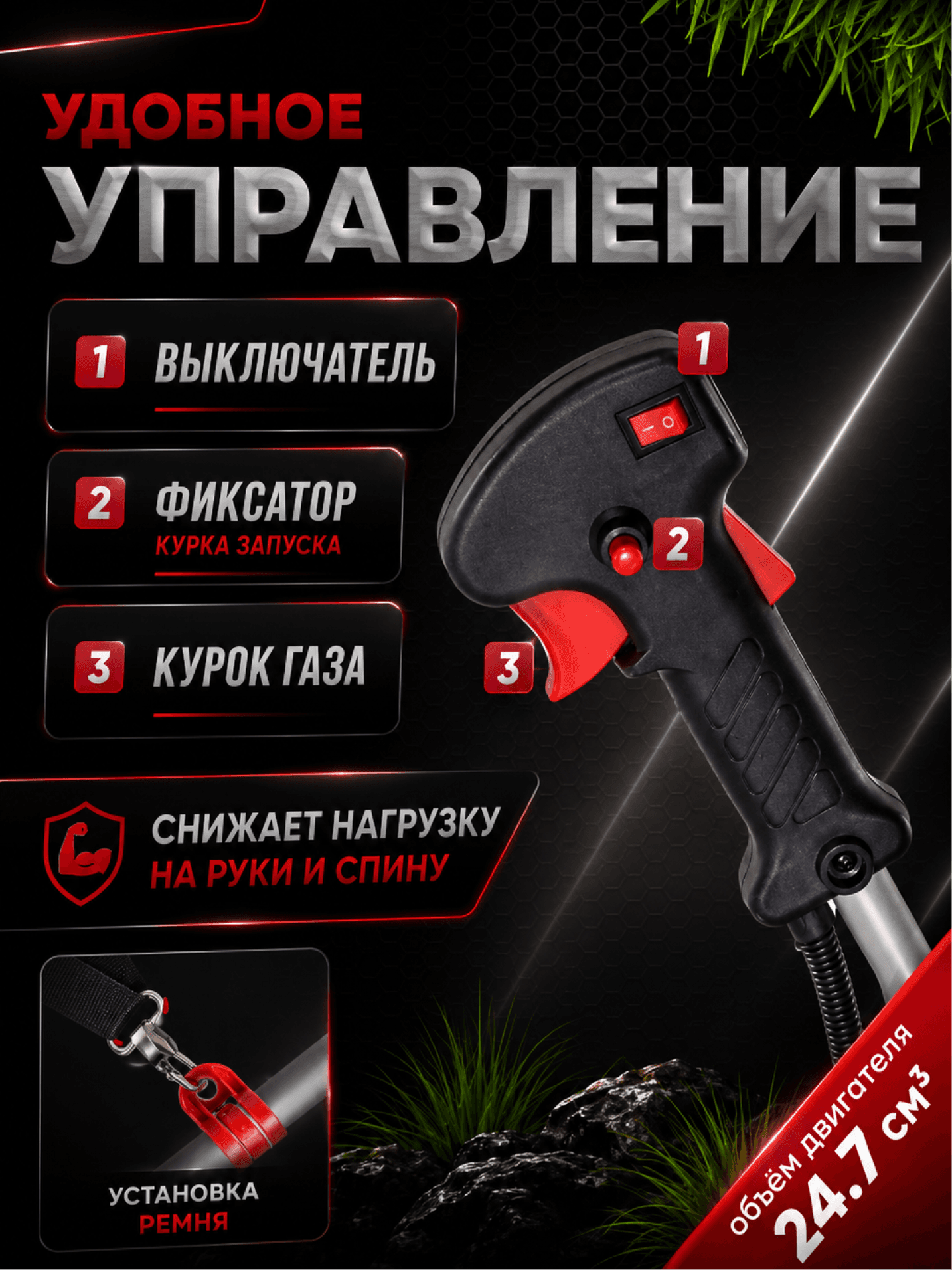 Триммер бензиновый БТР-1300Р