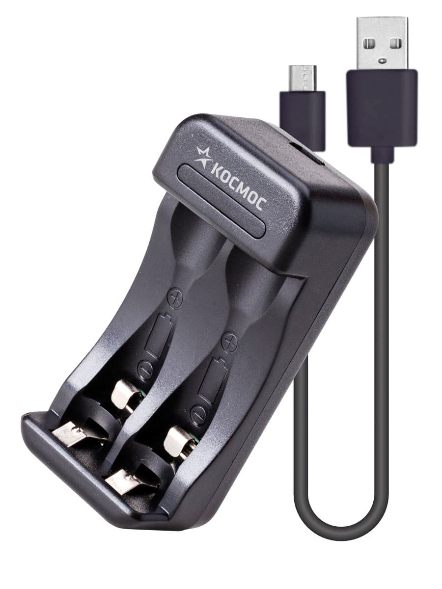 Зарядное устройство 1-2 AA/AAA питание от USB шнур. автомат.,