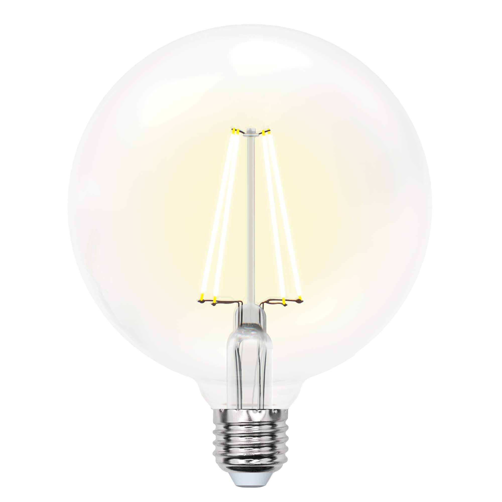 Лампа светодиодная LED 10вт 200-250В шар прозрачное 850Лм Е27 3000К Sky филамент