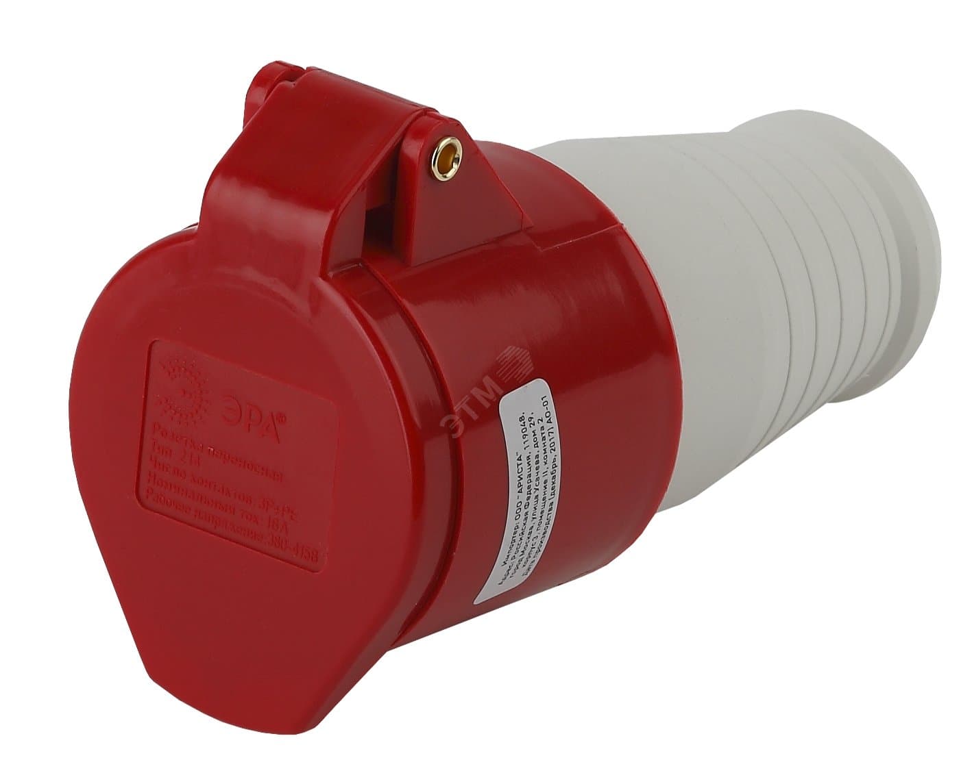 Розетка переносная 214 3Р+РЕ 16А 380В IP44 (10/120/2160) R-16-3P-PE-IP44