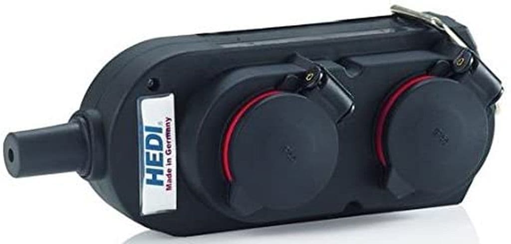 Колодка подв., 4-Shuko 16А/230V/1P+N+E/IP44 с     крышками, черная (производитель HEDI)