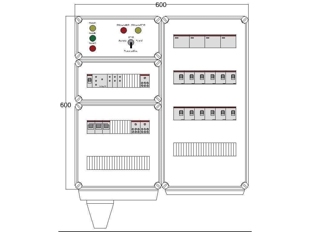 Щит управления электрообогревом HS 12x3400 D316 (в комплекте с терморегулятором и датчиком температуры)