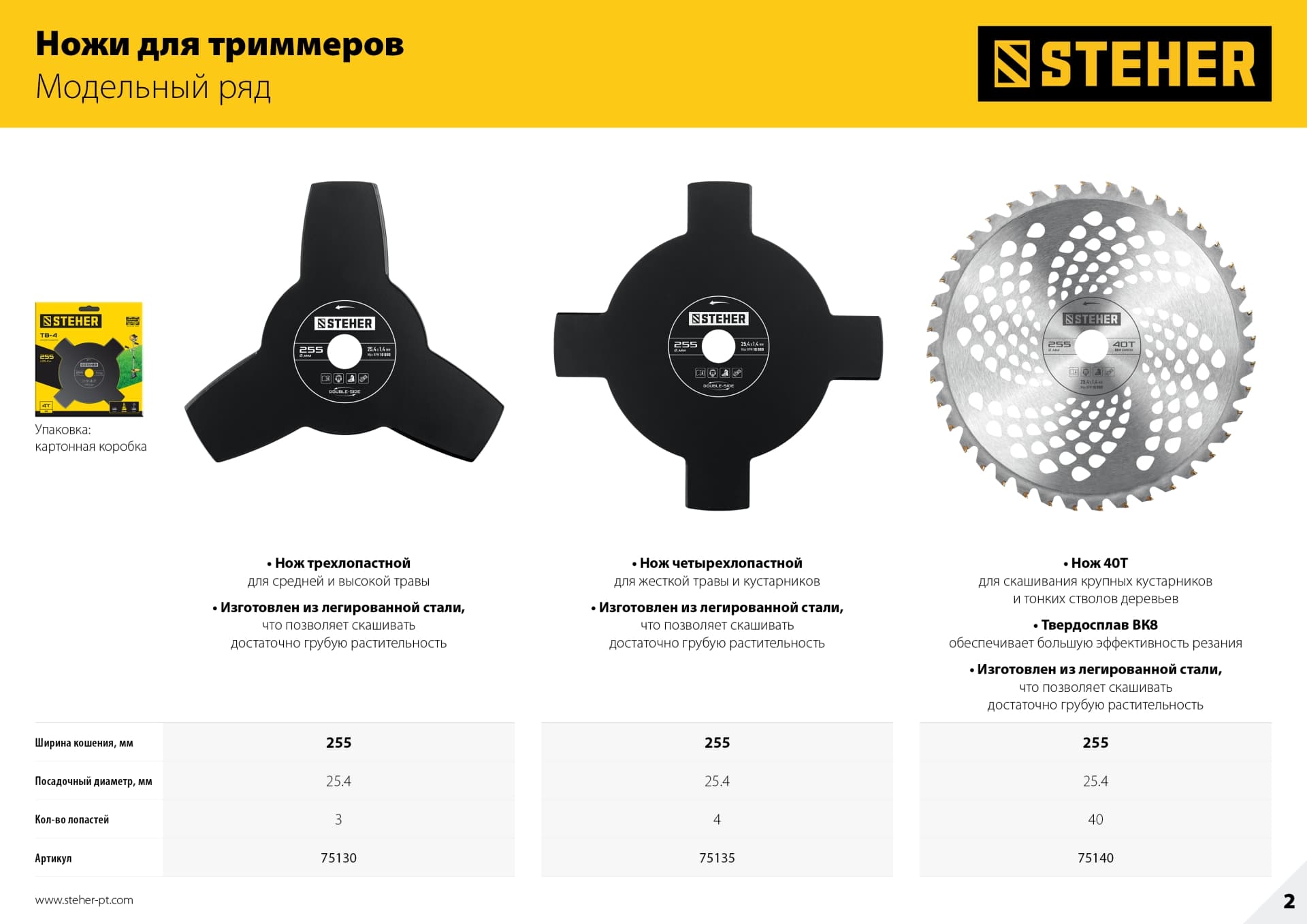 Нож для триммера TBН-40, 255 мм, 40T