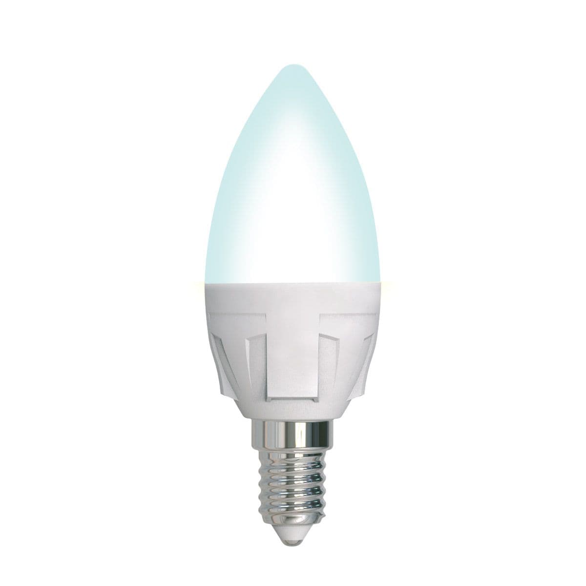 Лампа светодиодная диммируемая форма ''свеча'' матовая яркая (4000K) картон