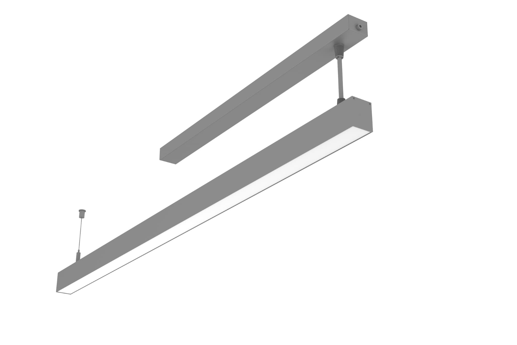 Светильник светодиодный Angusta 513x35x45мм подвесной 11 Вт 4000 К IP40 RAL7045 серый муар с рассеивателем опал DALI
