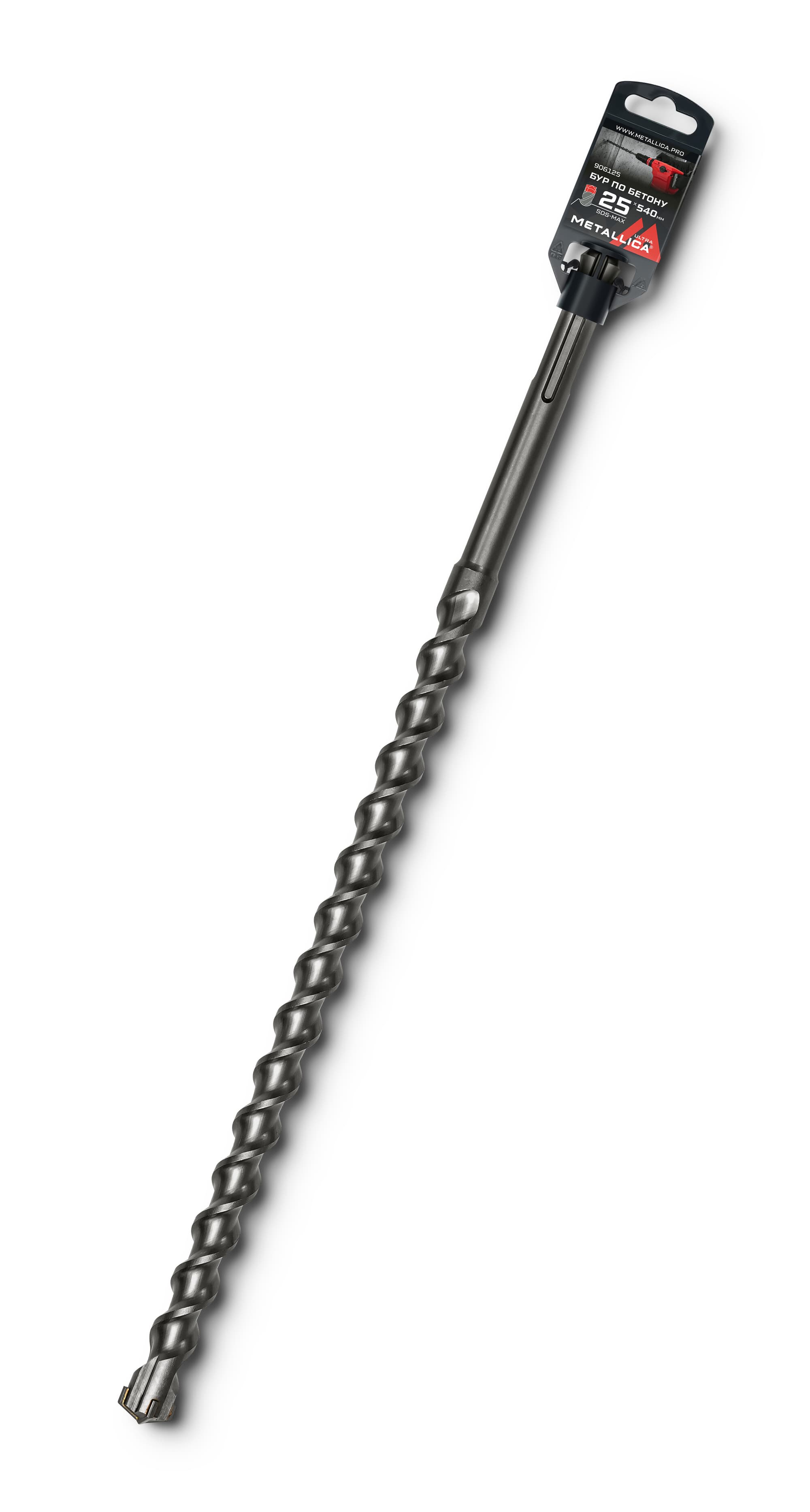 Бур по бетону SDS-max 25 х540/400 мм, Х-напайка, 2 спирали