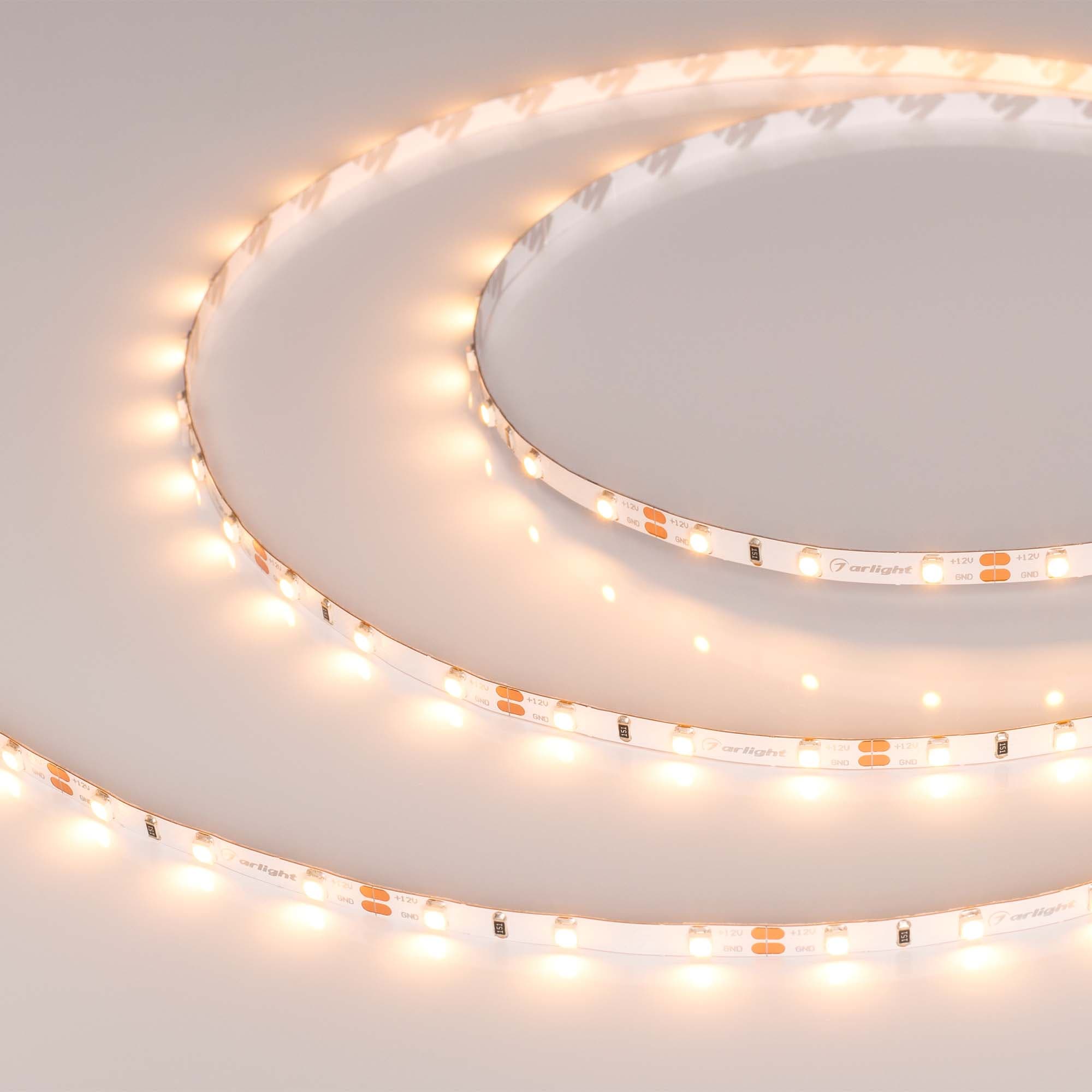 Лента светодиодная 4,8 Вт/м 12В IP20 2400K 60LED/м RT-A60-5mm SMD 2835 5 м