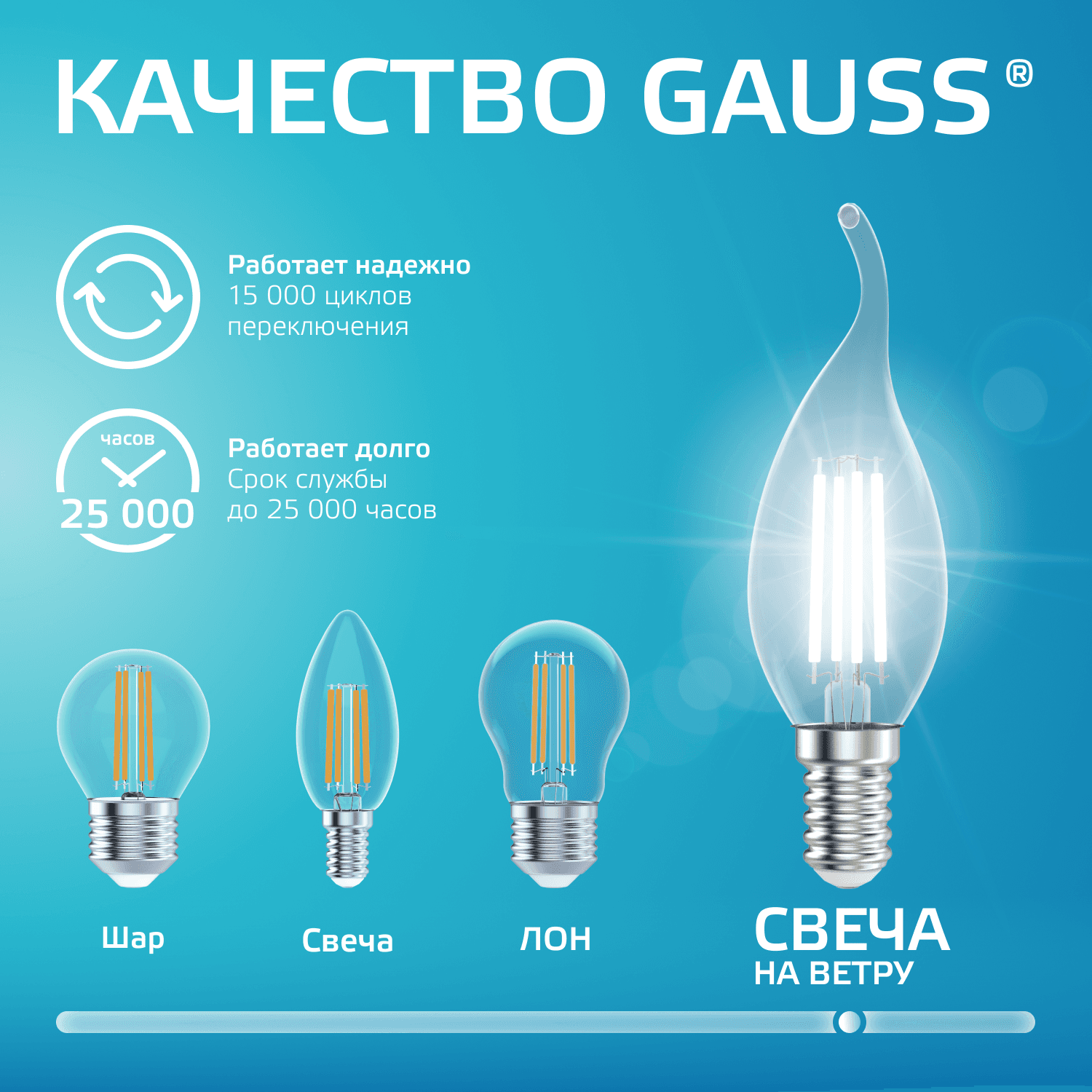 Лампа светодиодная филаментная LED 10 Вт 670 лм 4100К свеча на ветру нейтральный E14 AC 220В прозрачная колба Elementary